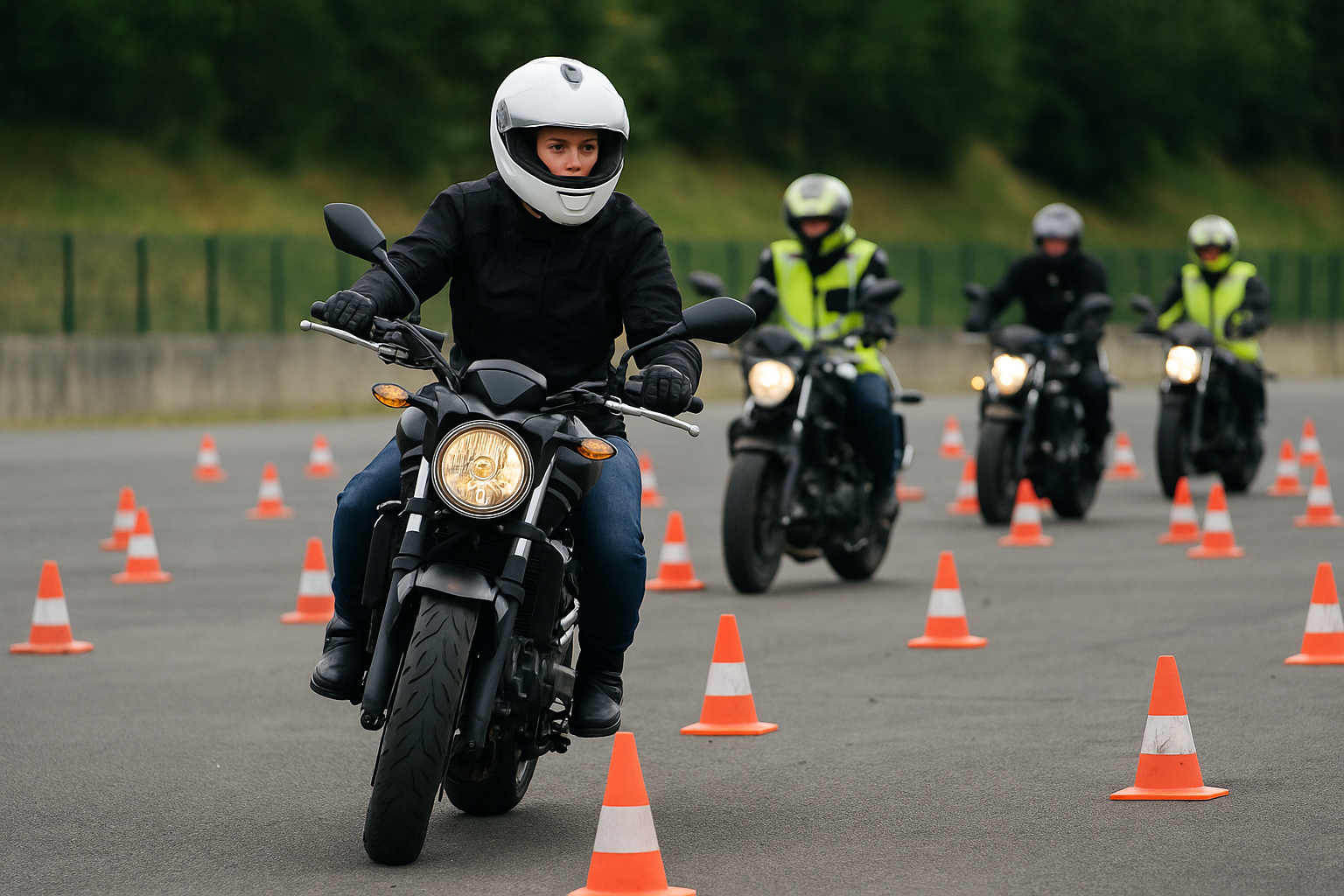 Élève au volant en bord de mer